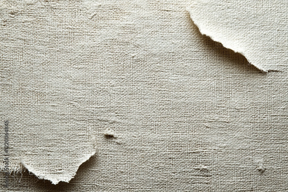 Poster torn canvas fabric texture background for design or art