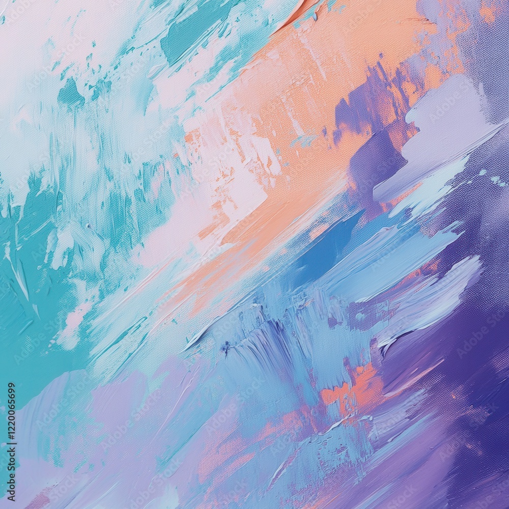 Poster vibrant fluid art abstract with dynamic color splash and brush strokes