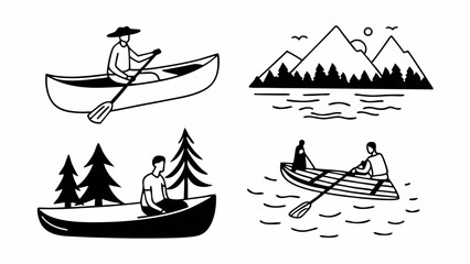 set of boats