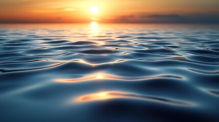 Gentle ripples on a calm water surface with soft light. Background with ample text space for wellness, spa, and eco-friendly banners.