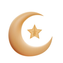 3d vector of moon and stars