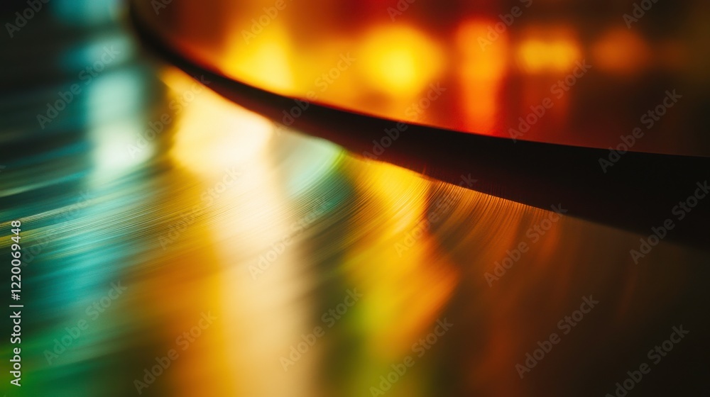 Poster soft reflections on a metallic surface with diffused light