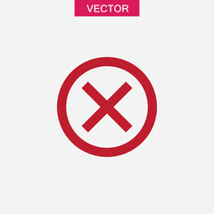 Cancel, delete, remove icon. vector flat black simple trendy style illustration for web and app..eps