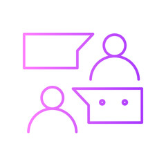 conversation gradient icon