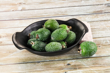 Sweet ripe juicyfruit feijoa