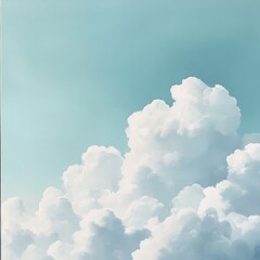 Serene Cloudscape Suspended in Bright Blue Skies of Nature s Tranquil Beauty