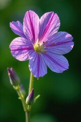 Rampion bellflower's intricate details in full bloom, plant, greenery, flowers