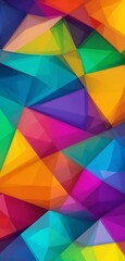Fototapeta premium Abstract Colorful Geometric Triangular Pattern Design