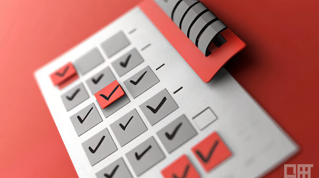 optimize your workflow with customizable red and grey checklist templates for project management, task completion, and progress tracking - Powered by Adobe