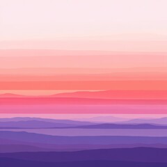 Mesmerizing Gradient Landscape   Ethereal Mountain Silhouettes at Sunset