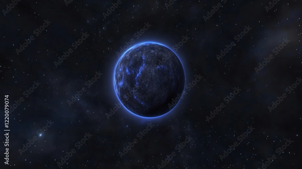 Poster celestial body deep space exploration mysterious planet