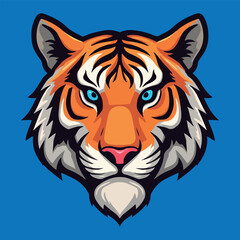 Tiger, tiger head, tiger emblem, esport vector logo, sticker
