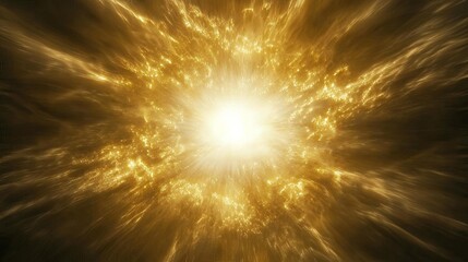 Celestial Burst Golden Light Divine Radiance Explosion