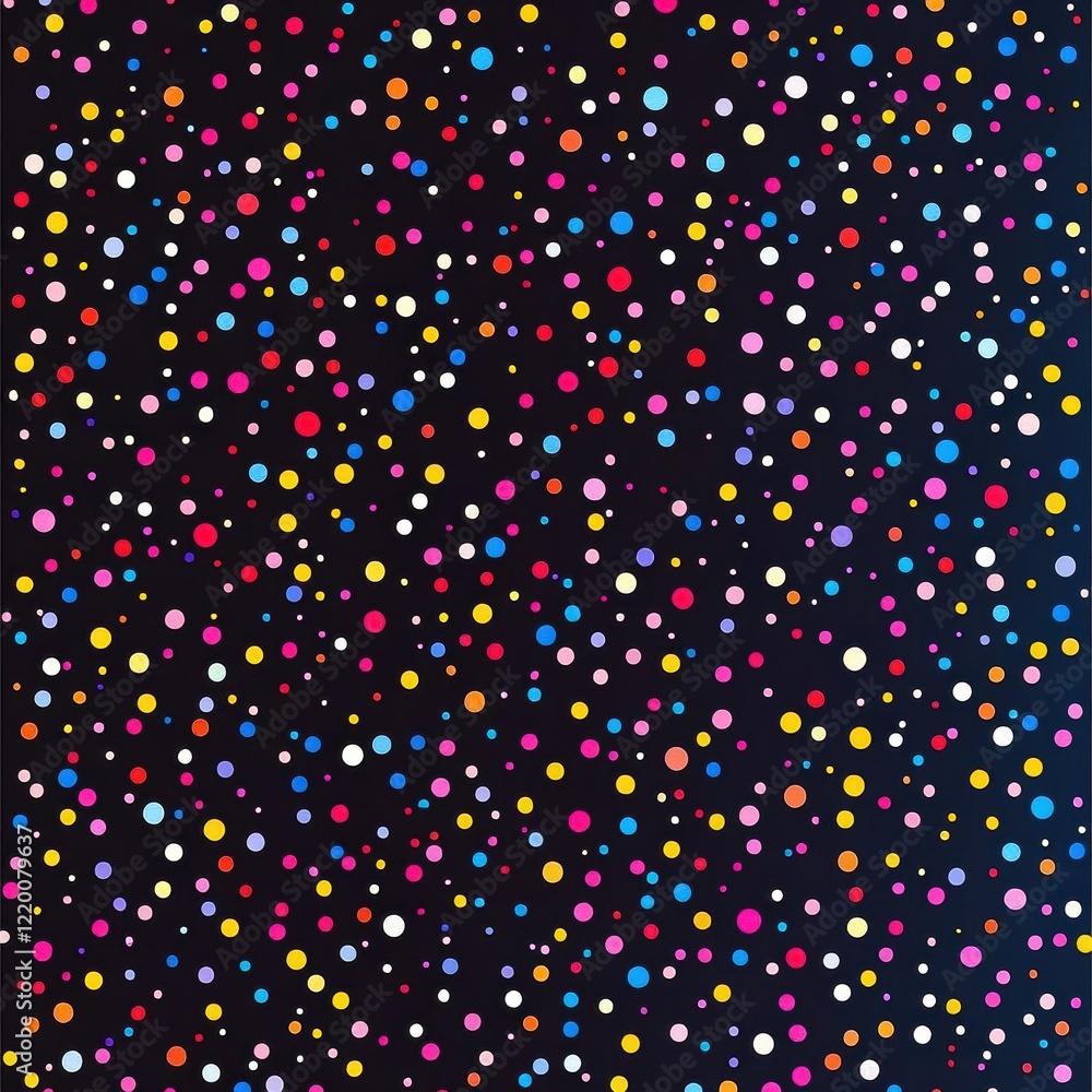 Poster multicolored abstract dots and circles vibrant textured background pattern