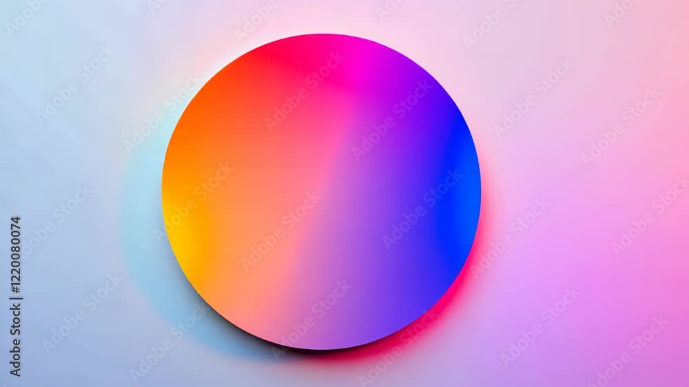Poster spherical display of vibrant gradient colors creating a mesmerizing visual experience in abstract ar