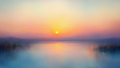 Obraz premium Pastel Blur Sunset Overlay Background Soft Light Dreamy Gradient