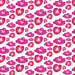 Watercolor Valentine Day Hearts Patterns