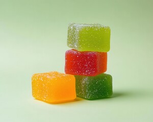 Plant-based cannabis gummies, made with organic fruit extracts and free from artificial ingredients
