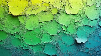 Obraz premium Saturated light pastel lime green colored low contrast concrete textured background. This empty, colorful wall texture offers copy space for text overlay and mockups, reflecting the - color trend.