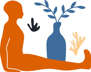 Abstract Organic Shape with Matisse Style. Vector Illustration