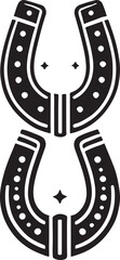 Fototapeta premium isolated Lucky horseshoe icon Vector, Lucky horseshoe Silhouette,Lucky horseshoe icon set, black Lucky horseshoe symbol for logo,color Vector illustration, Vector Graphic, EPS 10 