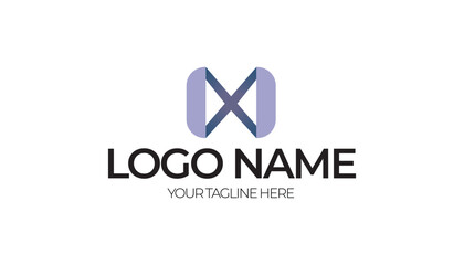 Abstract logo design with letter X