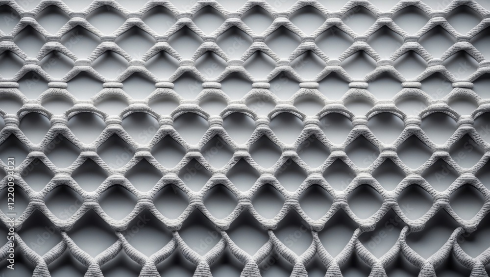 Poster A textured pattern featuring a series of raised, diamond-shaped designs in a light color, creating a visually striking surface.