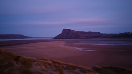 Coastal Cliff Sunset at Northumberland Beachscape