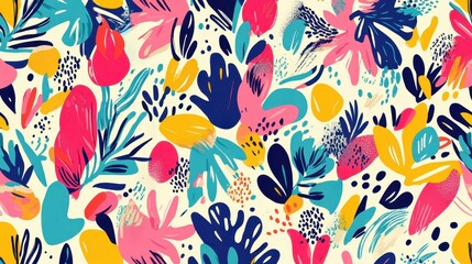 Abstract Colorful Floral Pattern Design