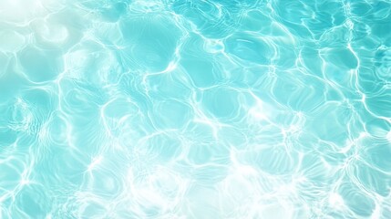 Aqua water surface texture, light reflects, creating patterns. Perfect for summer, travel, or relaxation themed designs, adds a tranquil vibe.