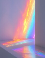 Colorful Light Reflections Abstract Composition with Gentle Gradients and Minimalist Design