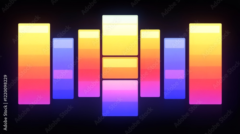 Aufkleber colorful abstract gradient audio visualizer graphic