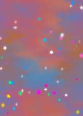 An abstract star shape glitter grunge textured gradient background image.