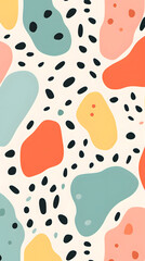 Fototapeta premium Digital retro hand drawn terrazzo pattern texture graphic poster background