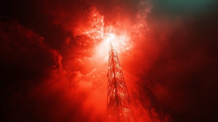 7.Mobile tower installation. Cell site and Telecom Base Station. 5G internet online generation. Health Hazards Caused By Mobile Tower Radiation