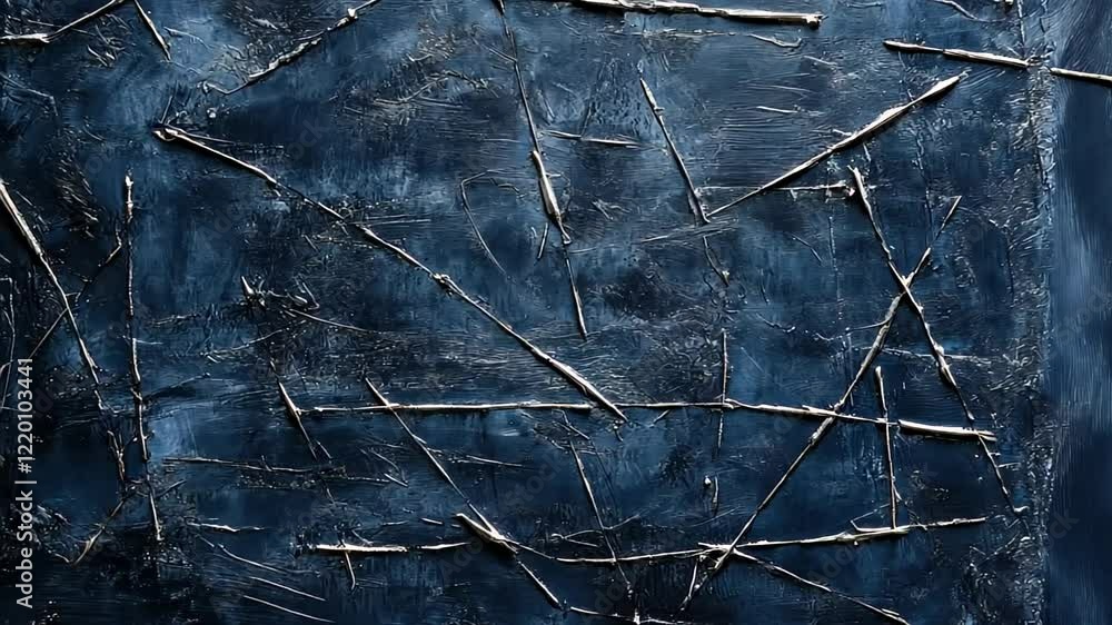 Poster exploring the intersection of texture and color in abstract art on a moody canvas. generative ai