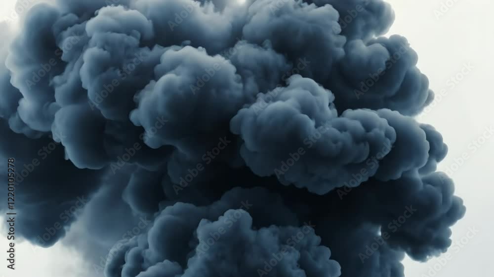 Poster dark clouds billow menacingly over the horizon as nature unleashes its fury in a dramatic display of