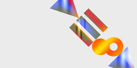 Circles and triangles modern art. Vector Illustration For Wallpaper, Banner, Background, Card, Book Illustration, landing page