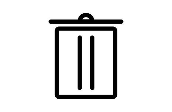 recommend clip art: シンプルなゴミ箱のモノクロのアイコン