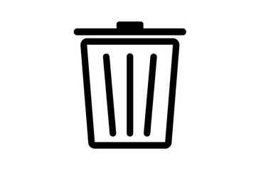 シンプルなゴミ箱のモノクロのアイコン