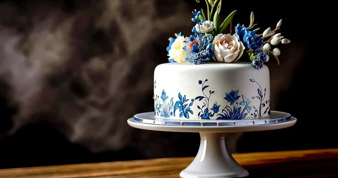 Delft Blue Pottery Cake