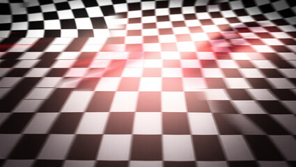 Fototapeta premium A dynamic checkered pattern that creates the illusion of fast movement, perfect for the concepts of speed, energy and victory.
