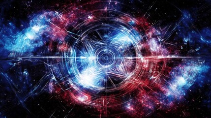 Fototapeta premium Cosmic Mandala Celestial Energy Vortex