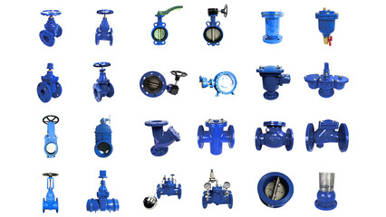 Collection of Valve and Pipe and Fittings for Manufacturer use, technology equipment, Butterfly...