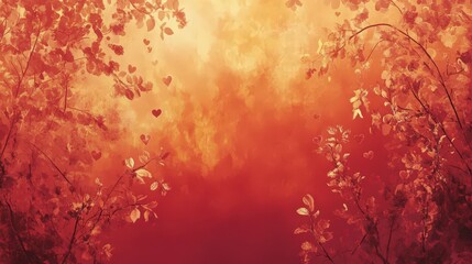 Fototapeta premium red background with soft fading light effects that gradually transition into a golden glow