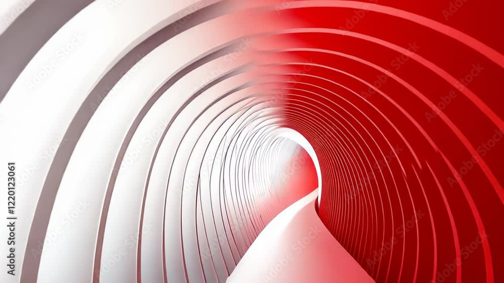 Aufkleber curved brilliance in a vibrant tunnel exploring light and color at the heart of modern architecture.