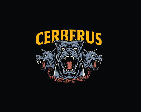 Cerberus animal mythology illustration