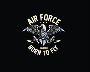 Obraz premium Eagle airforce mascot logo