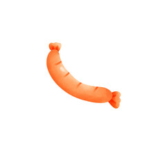 sausage on a white background