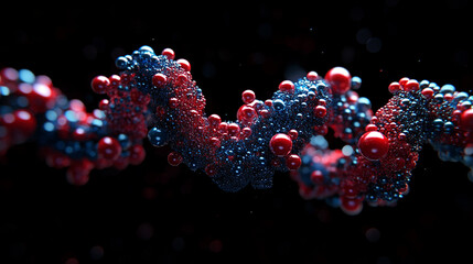 Fototapeta premium Abstract 3D Rendering of a DNA Double Helix Molecule